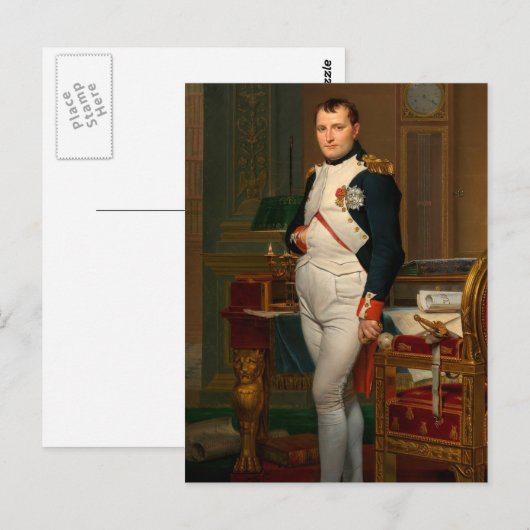 De keizer Napoleon in zijn studie aan de Tuilerieë Briefkaart (Voorkant / Achterkant)