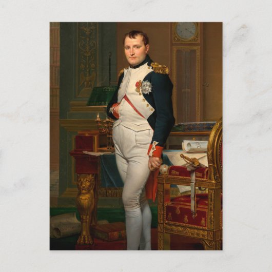 De keizer Napoleon in zijn studie aan de Tuilerieë Briefkaart (Voorkant)