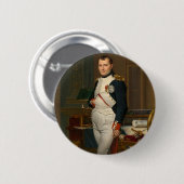 De keizer Napoleon in zijn studie aan de Tuilerieë Ronde Button 5,7 Cm (Voorkant /achterkant)