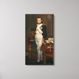 De keizer Napoleon in Zijn Studie in Tuileries Canvas Afdruk