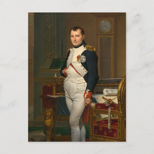 De keizer Napoleon in zijn studie op de Tuileries Briefkaart (Voorkant)