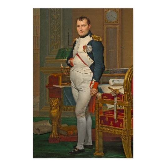 De keizer Napoleon in zijn studie op de Tuileries Poster (Voorkant)