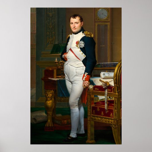 De keizer Napoleon in zijn studie op de Tuileries Poster (Voorkant)
