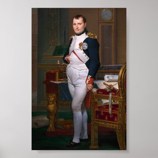 De keizer Napoleon in zijn studie op de Tuileries Poster (Voorkant)