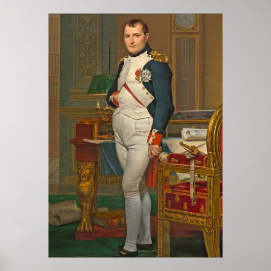 De keizer Napoleon in zijn studie op de Tuileries Poster (Voorkant)