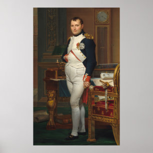 De keizer Napoleon in zijn studie op de Tuileries Poster