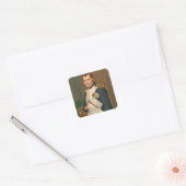 De keizer Napoleon in zijn studie op de Tuileries Vierkante Sticker (Envelop)