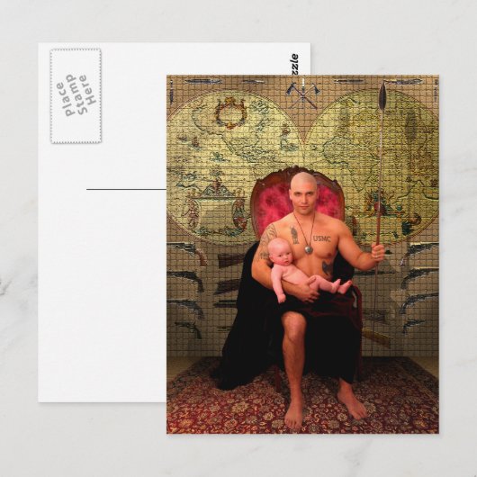 De keizer Tarot-kaart Briefkaart (Voorkant / Achterkant)