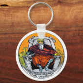De keizer Tarot-Kaart Sleutelhanger (Voorkant)