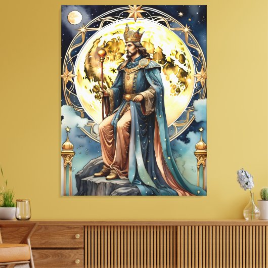 De Keizer - Tarot Magic Painting Canvas Afdruk (Insitu (Woonkamer))
