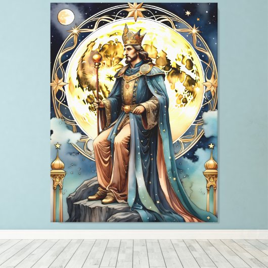 De Keizer - Tarot Magic Painting Canvas Afdruk (Insitu (Houten vloer))
