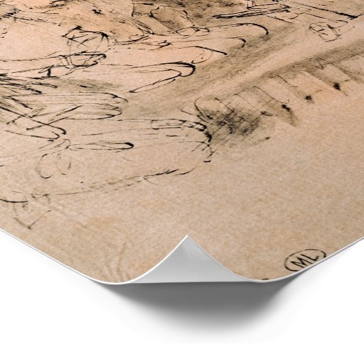 De keizer Timur op zijn troon Poster (Hoek)