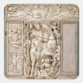 De keizer Triumphant Vierkante Sticker (Voorkant)