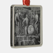 De keizer van China, frontistiek van een rekening Metalen Ornament (Rechts)