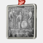 De keizer van China, frontistiek van een rekening Metalen Ornament (Links)