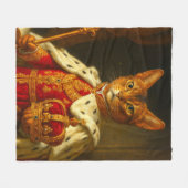 De Keizer van een Zonnestraal | Napoleon Kat Fleece Deken (Voorkant (Horizontaal))