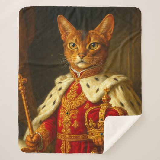 De Keizer van een Zonnestraal | Napoleon Kat Sherpa Deken (Voorkant)