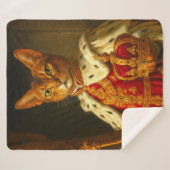 De Keizer van een Zonnestraal | Napoleon Kat Sherpa Deken (Voorkant (horizontaal))