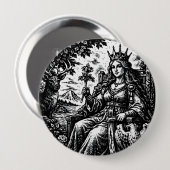 De Keizerin — BurnsInHell Tarot III Ronde Button 4,0 Cm (Voorkant /achterkant)