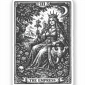 De Keizerin — BurnsInHell Tarot III Sticker (Voorkant)