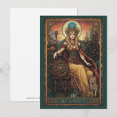 De Keizerin (Freyja) Tarot Kunst Platte Bedankkaar Bedankkaart (Voorkant / Achterkant)