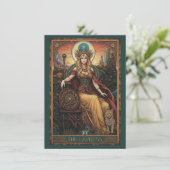 De Keizerin (Freyja) Tarot Kunst Platte Bedankkaar Bedankkaart (Staand voorkant)