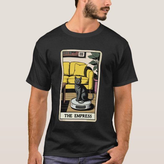 De keizerin robot stofzuiger kat grappige tarot C T-shirt (Voorkant)