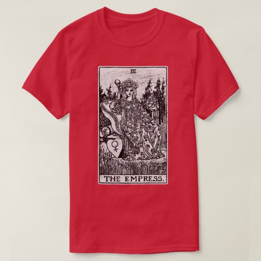 De keizerin tarot de grote arcana fortuin vertelle t-shirt (Design voorkant)