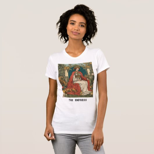 DE KEIZERIN - TAROT KAART T-SHIRT (Voorkant volledig)