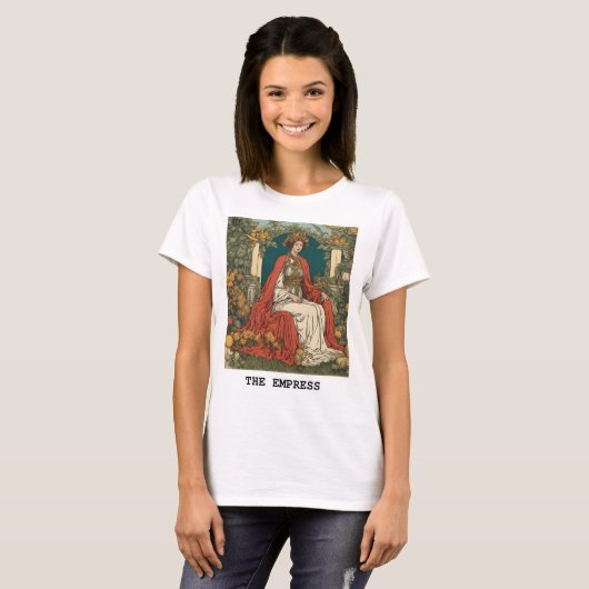 DE KEIZERIN - TAROT KAART T-SHIRT (Voorkant volledig)
