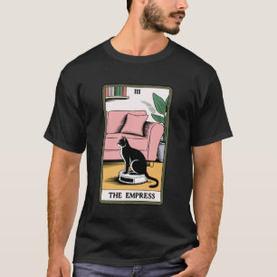 De Keizerin Tarotkaart Kat Robot Stofzuiger Ca T-shirt