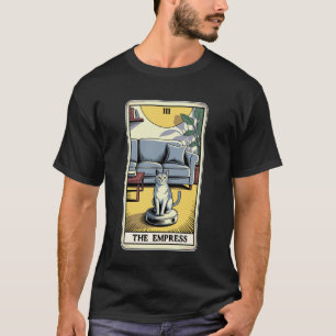 De Keizerin Tarotkaart Kat Robot Stofzuiger Ca T-shirt