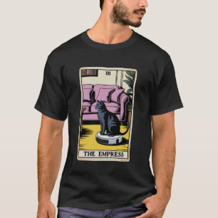 De Keizerin Tarotkaart Kat Robot Stofzuiger Ca T-shirt