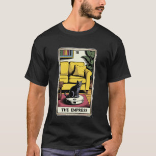 De Keizerin Tarotkaart Kat Robot Stofzuiger Ca T-shirt