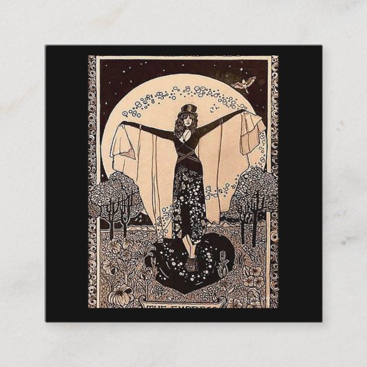 De keizerin tarotkaart vierkante visitekaartje (Voorkant)