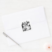 De keizerin van snoep vierkante sticker (Envelop)