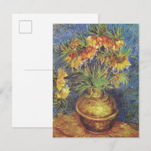 de keizerkronen van Van Gogh in een koperen vaas Briefkaart