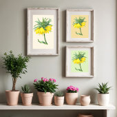 De keizerlijke kroon,  botanische illustratie poster