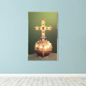 De keizerlijke orb van de Heilige Romeinse keizer Canvas Afdruk (Insitu (Houten vloer))