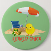 de kekel-buisscène in ruste, ronde button 6,0 cm (Voorkant)