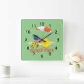 de kekel-buisscène in ruste, vierkante klok (Huis)