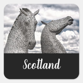 De Kelpies bij Falkirk Vierkante Sticker