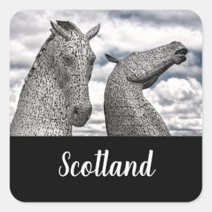De Kelpies bij Falkirk Vierkante Sticker