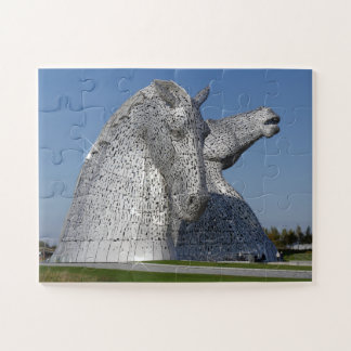 De Kelpies, de Helix, de Falkirk-puzzel Legpuzzel
