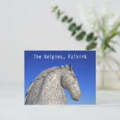 De Kelpies, Falkirk, briefkaart (Staand voorkant)