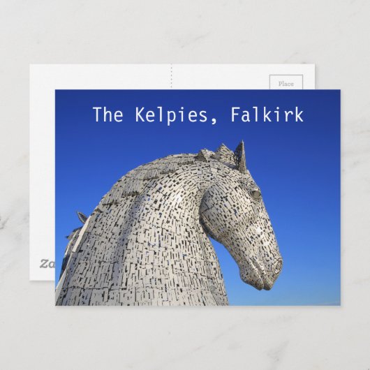 De Kelpies, Falkirk, briefkaart (Voorkant / Achterkant)