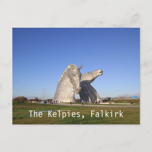De Kelpies, Falkirk, briefkaart (Voorkant)