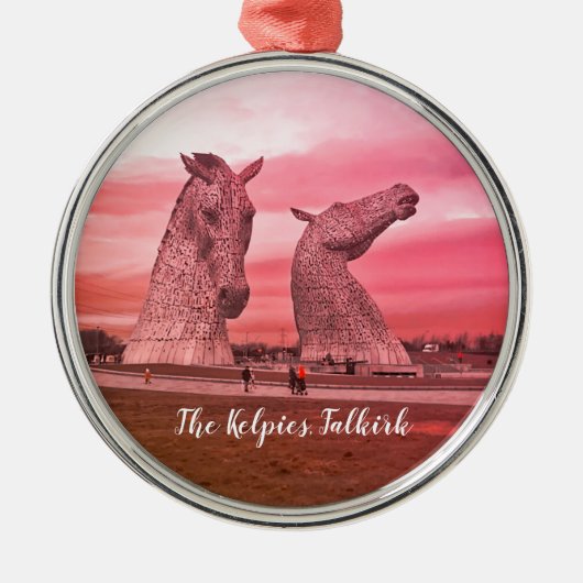 De Kelpies, Falkirk in Schotland Metalen Ornament (Voorkant)