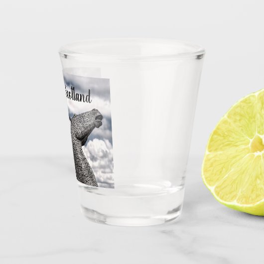 De Kelpies in Falkirk Scotland Shot Glas (Rechts)