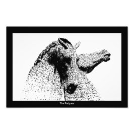 De kelpies in silhouette, Falkirk, Schotland Foto Afdruk